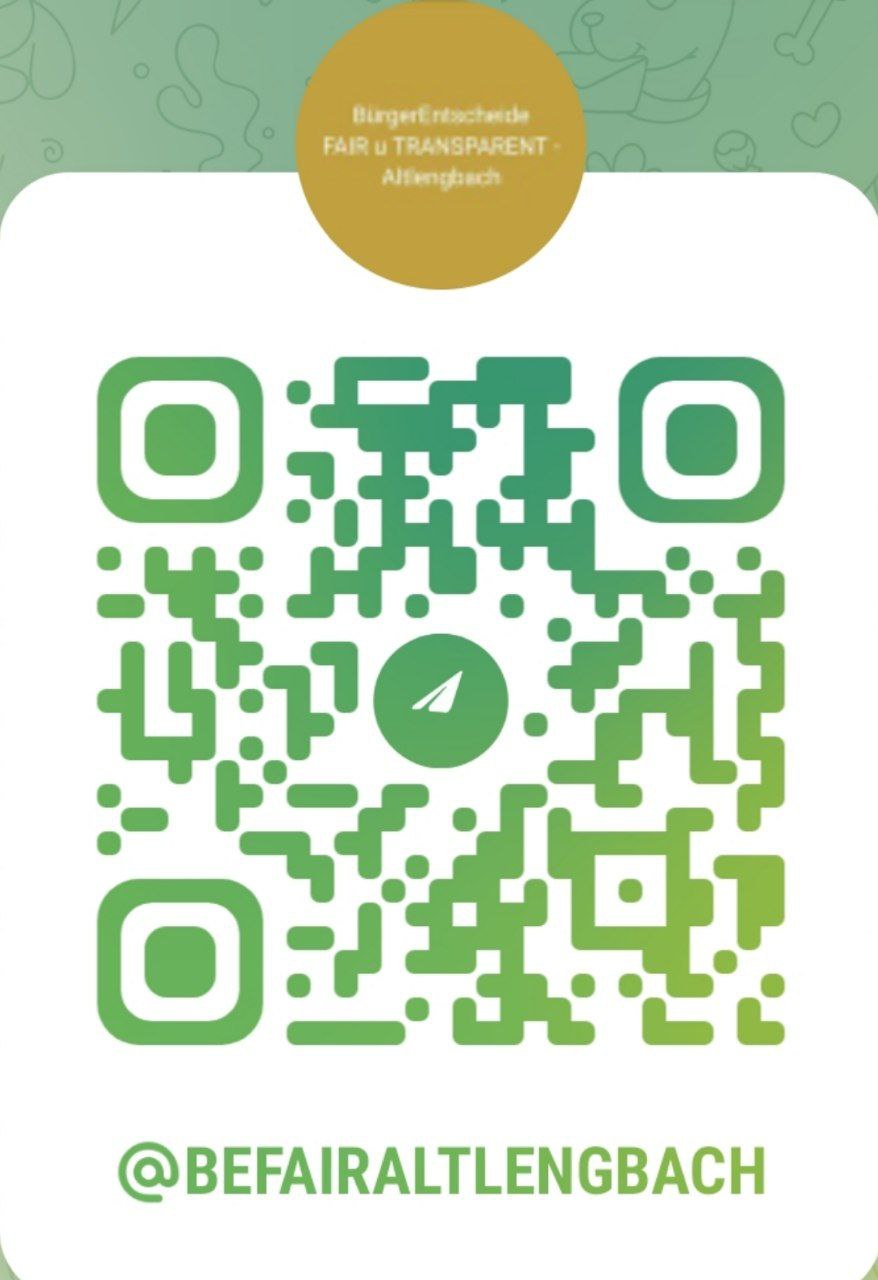 QR-Code zum beFAIR-Telegram-Kanal @BEFAIRALTLENGBACH